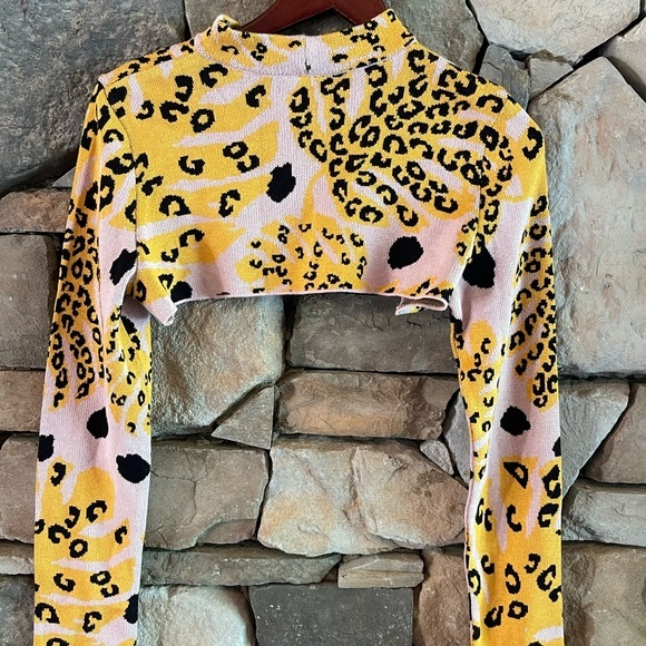 FARM Rio Palms Crop Sweater